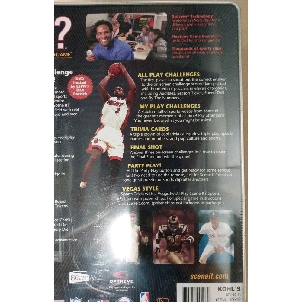 Scene It Sports Trivia Game ESPN DVD Board Game NFL, NBA, MLB, NCAA Sealed New